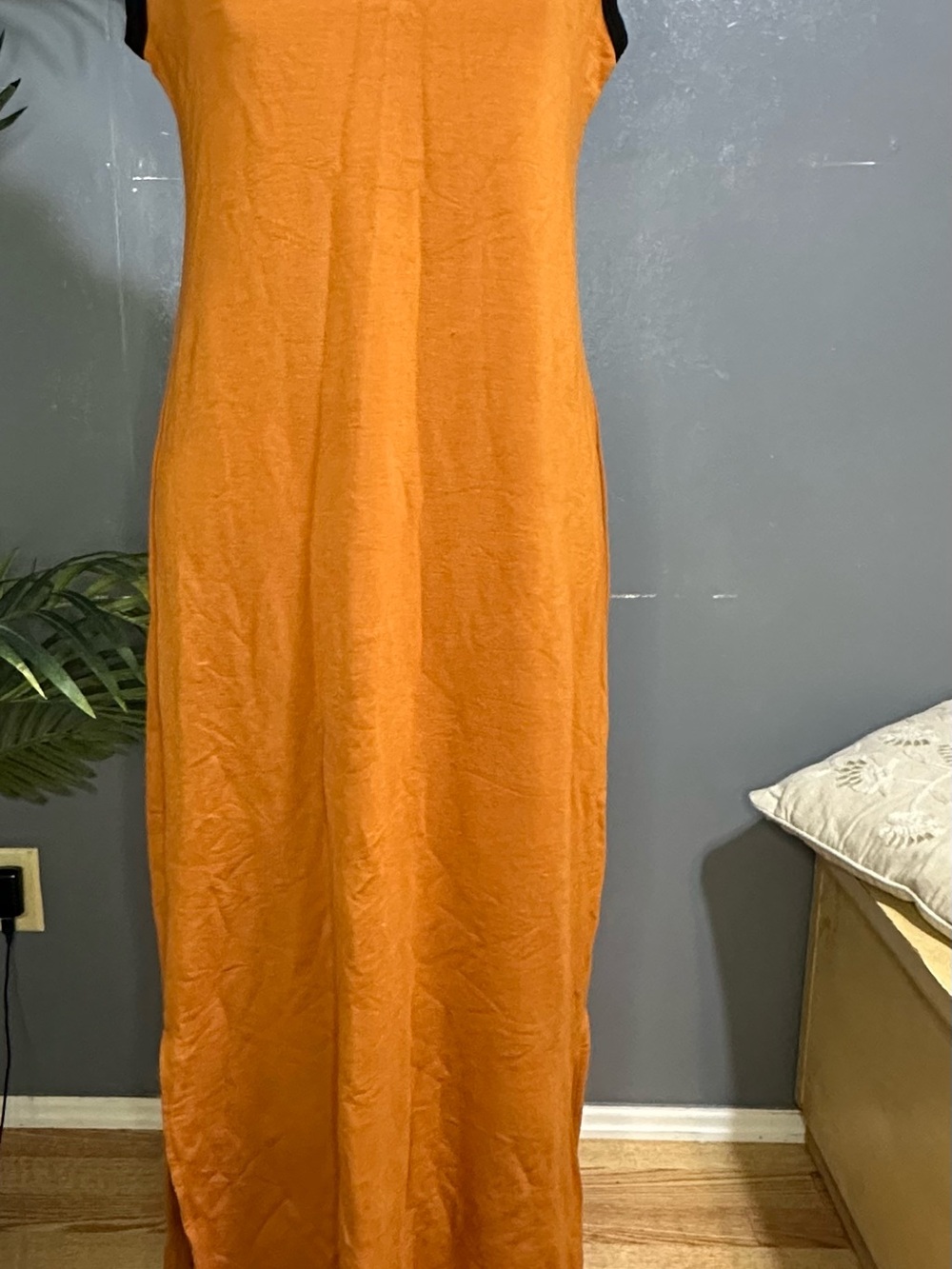 Calvin Klein Orange Sleeveless Maxi Dress